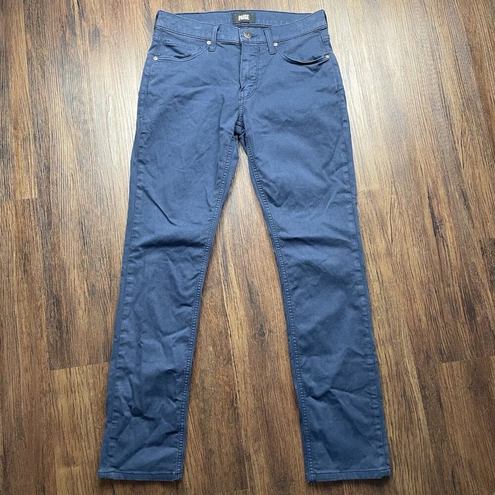 PAIGE Men's Navy Blue Chinos